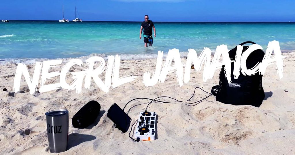 DJ Cruz on Negril's Beach